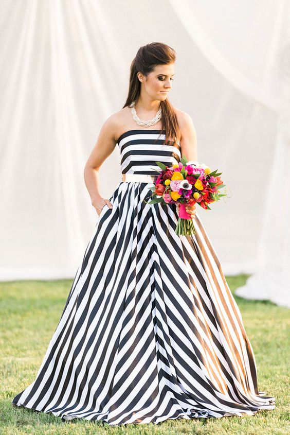 weddings Striped dresses